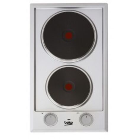 BEKO Piano cottura da incasso elettrico 2 fuochi inox 30Cm