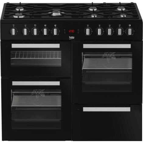 Beko – Piano de cuisson gaz 100 cm 7 foyers 3 fours 63L – Nettoyage catalytique – Classe A – PF335325DB - GAZ 159 L