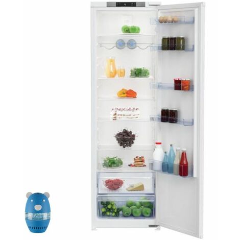 BEKO Réfrigérateur frigo simple porte intégrable 309L Froid brassé Super Réfrigération - Blanc