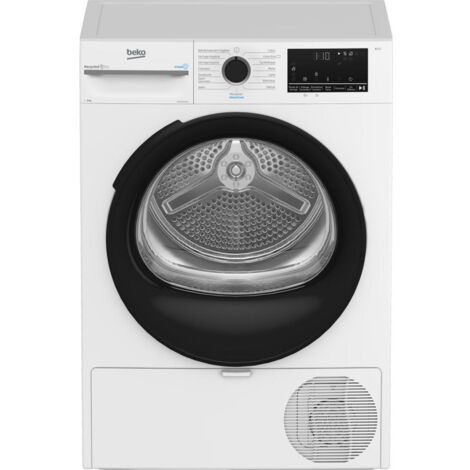 Beko – Sèche-linge pompe à chaleur 8kg blanc – Technologie SteamCure pour anti-froissage – Classe A+++ – 64 dB – 60cm de large - D5H284930W