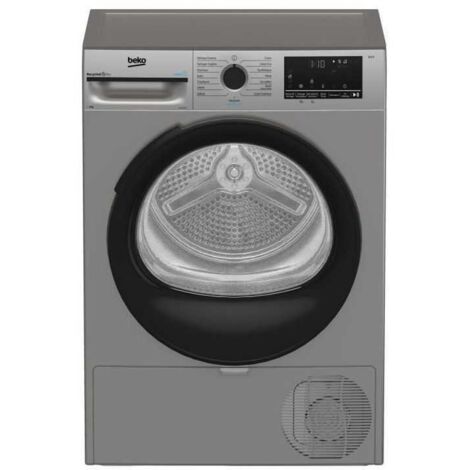 Beko – Sèche-linge pompe à chaleur 8 kg – Technologie SteamCure – Double filtre à peluches – Afficheur digital – L60cm – Silver