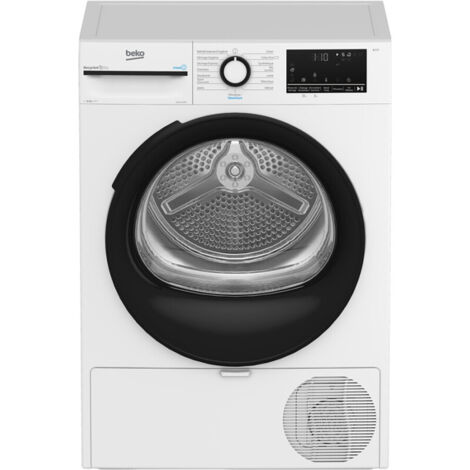 Beko – Sèche-linge pompe à chaleur 8kg – Classe énergétique E – Conso. cycle 1.62 kWh – Fin différée pour un séchage optimisé - D3H211393W
