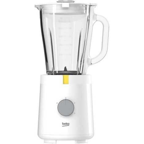 Beko - TBN62608W - Frullatore da Tavolo Glow Line, 600 W, 2 Velocità, 4 Lame in Acciaio Inox, Brocca in Vetro 1,5 L - Bianco