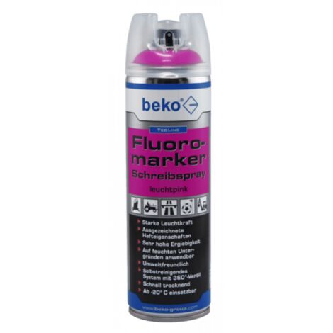 beko TecLine Fluoromarker Schreibspray 500 ml LEUCHTPINK  294 19 500