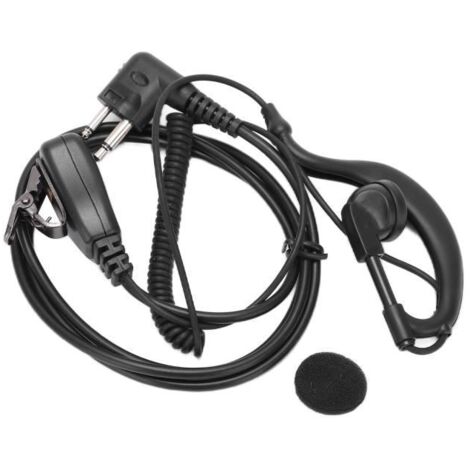 BEL-7643670090723 - Casque talkie-walkie avec oreillette M, système audio noir pour restaurant et entrepôt-AquaForge