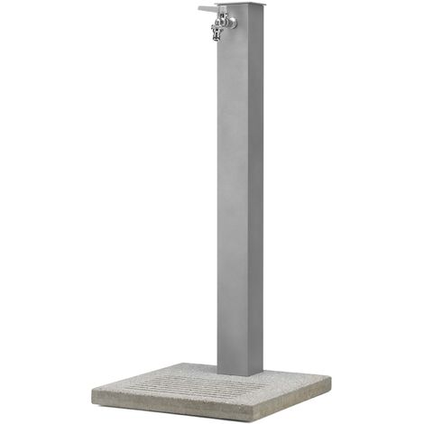 Bel-Fer – Fontaine de jardin avec robinet – Base en ciment 91x40x40 cm – Métal peint antirouille – Évacuation par fentes jetables
