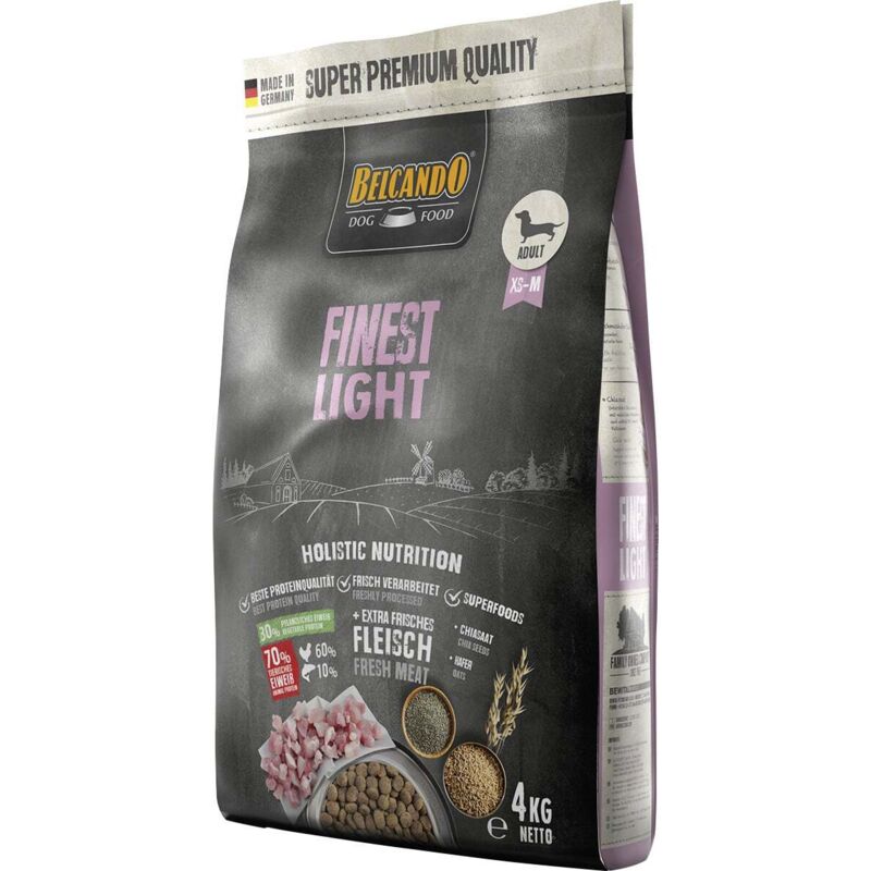 Belcando Findest Hundetrockenfutter Adult Light 4 Kg Geflügel Trockenfutter Hunde