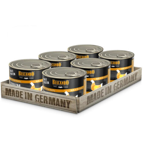 BELCANDO SINGLE PROTEIN BOÎTE [6X200G POULET]  NOURRITURE HUMIDE MONOPROTÉIQUE POUR CHIENS  NOURRITURE HUMIDE MONOPROTÉIQUE
