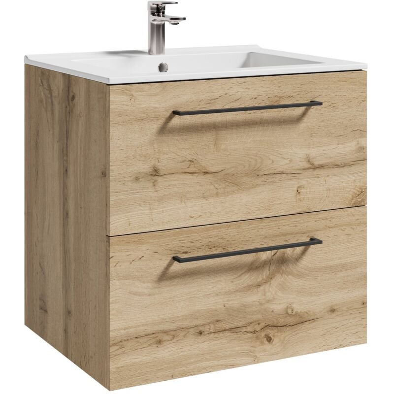 Badplaats - Meuble de salle de bain Belem 60 x 45 cm - Chêne - Meu