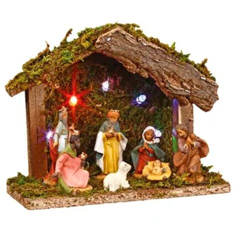 FÉÉRIC LIGHTS AND CHRISTMAS PORTAL DE BELEN 7 FIGURAS 5 LEDS.13,50CM-EHLIS