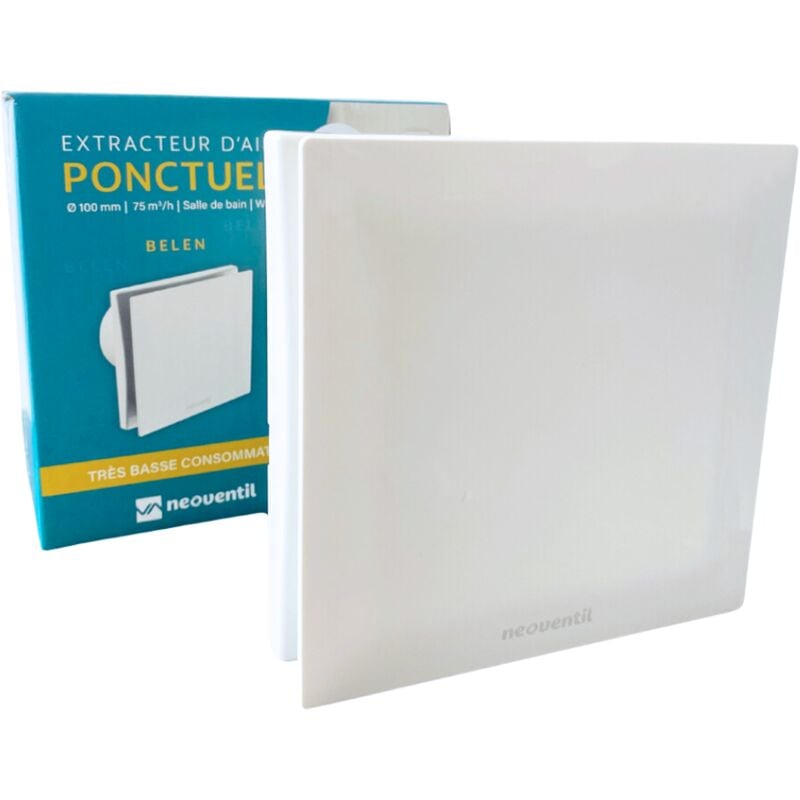 BELEN T - V1 - Extracteur d'air pour Salle de Bain/WC - Interrupteur avec Minuterie Intégrée - Faible consommation énergétique - Silencieux