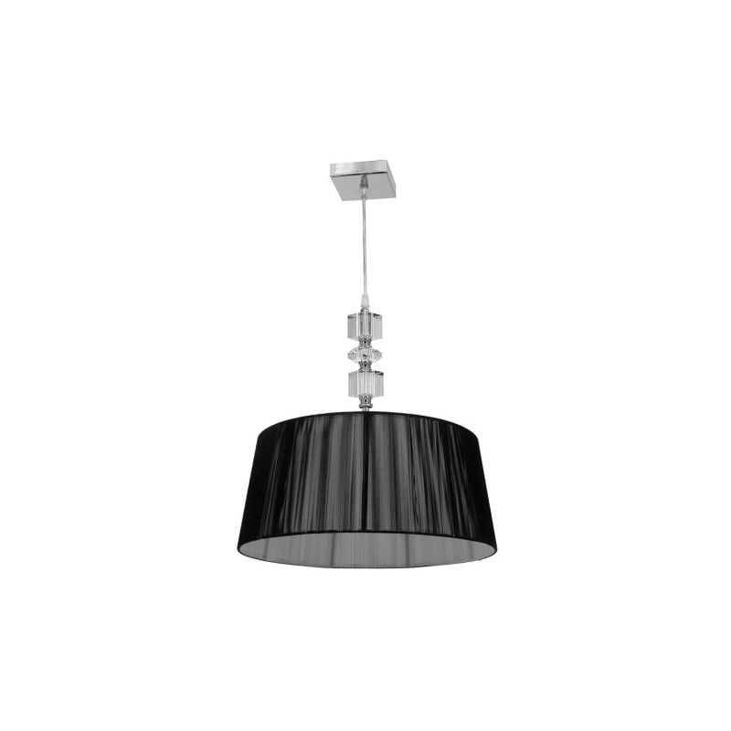 Belen lampe suspendue en fil chromé/noir 2xe27 regx45x45cm