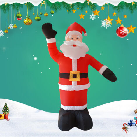 Beleuchtete, aufblasbare Weihnachtsgeschenkbox – Weihnachtsmann-Geschenkbox mit warmen Lichtern für den Innen- und Außenbereich