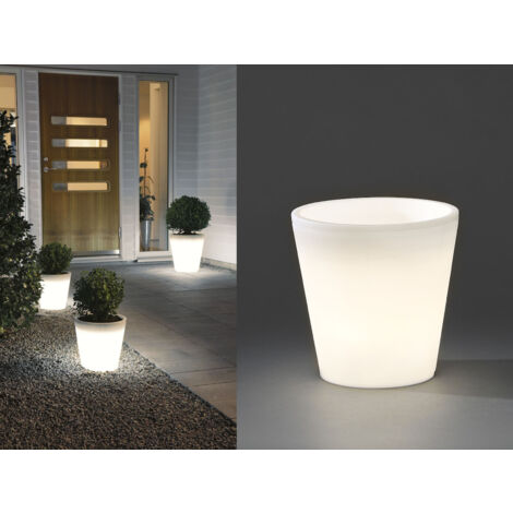 Beleuchteter Pflanzkübel Outdoor LED Blumentopf Ø 37cm Terrassenbeleuchtung