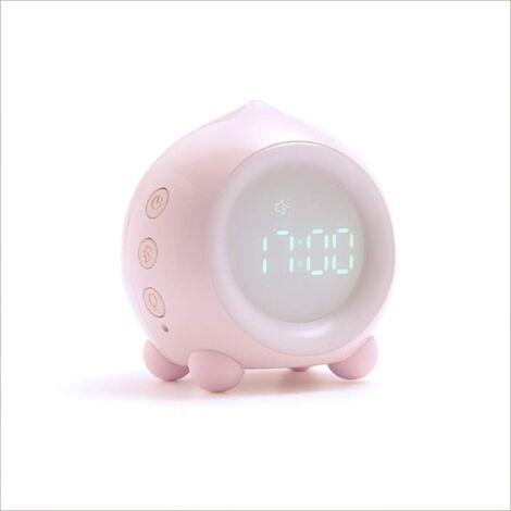 Beleuchteter Wecker für Kinder mit LED-Digital-Nachtlicht, Smart-USB-Musikfunktion