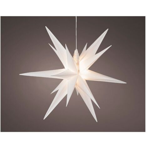 Beleuchteter weißer Stern ø40x40cm 6 leds