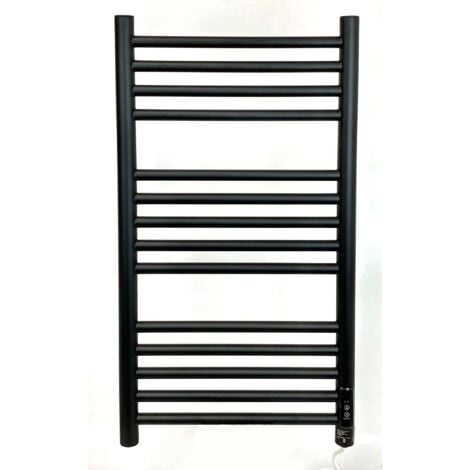 Belfast  Dry Electric Black Stainless Steel Towel Rail 720mm High 400mm Wide Energy Efficient