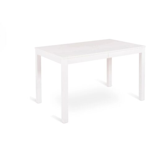 Belfort,  Tavolo allungabile con top in melaminico Bianco (80cm X 130/210cm H. 76cm)  Duzzle