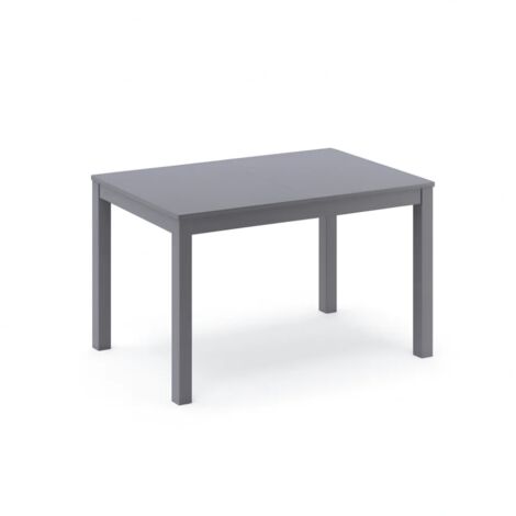 Belfort,  Tavolo allungabile con top in melaminico Grigio scuro (80cm X 130/210cm H. 76cm)  Duzzle