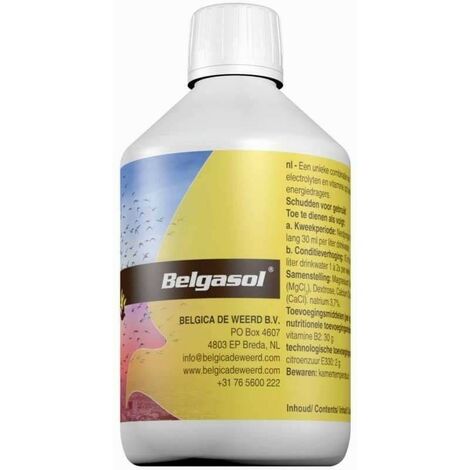 BELGASOL BELGICA DE WEERD électrolytes et vitamine B12 pour pigeons 1000 ml