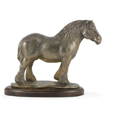 Belgisches Pferd - Statuette mit Pferd, Pferdesilhouette auf Holz, prestigeträchtige Auszeichnung im Art-Dog-Markenwettbewerb