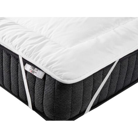 Beliani – Surmatelas 180 x 200 cm en microfibre blanche – Confort matelassé – Prolonge la durée de vie du lit – Certifié OEKO-TEX® STANDARD 100