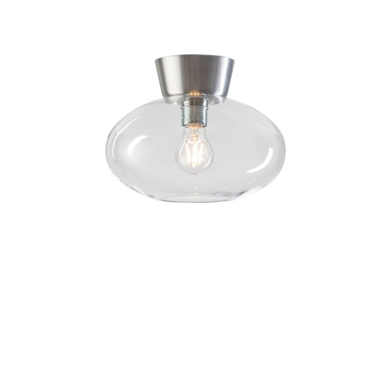 Bullo - 1 Luce Flush Globe Plafoniera Alluminio, E27 - Belid