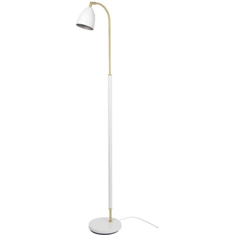 Belid Deluxe - Lampadaire 1 Lumière Blanc, Laiton