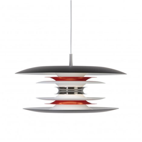 Belid Diablo - Plafonnier à 1 ampoule rouge, noir mat, E27
