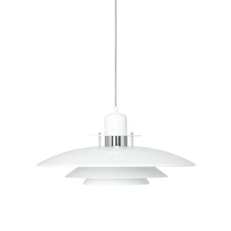 Belid Primus - Plafonnier à 1 lumière, chrome, blanc, E27