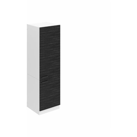 BELINI Colonne de Cuisine pour Réfrigérateur Encastrable SSL60 I Armoire de Cuisine avec 2 Portes I Meuble Cuisine - Teille: 57,6 x 60 x 204 cm I Armoire de Rangement - Couleur: ébène Royal