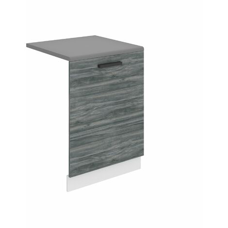 BELINI  Frontblende für Geschirrspüler 60 cm  Küche Frontplatte für Spülmaschine mit Griff  mit Sockelleiste  60 x 71,5 x 1,6 cm  Glamour Wood