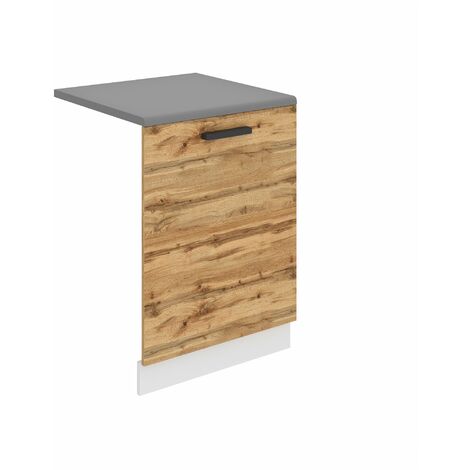 BELINI  Frontblende für Geschirrspüler 60 cm  Küche Frontplatte für Spülmaschine mit Griff  mit Sockelleiste  60 x 71,5 x 1,6 cm  Wotan-Eiche