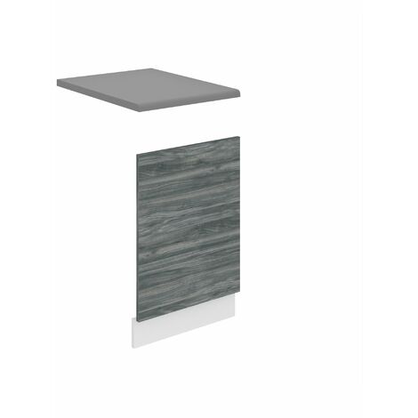Belini Frontblende für Geschirrspüler PO. Frontblende Geschirrspüler 45 cm Breite. Frontplatte für Spülmaschine ohne Griff, Glamour Wood