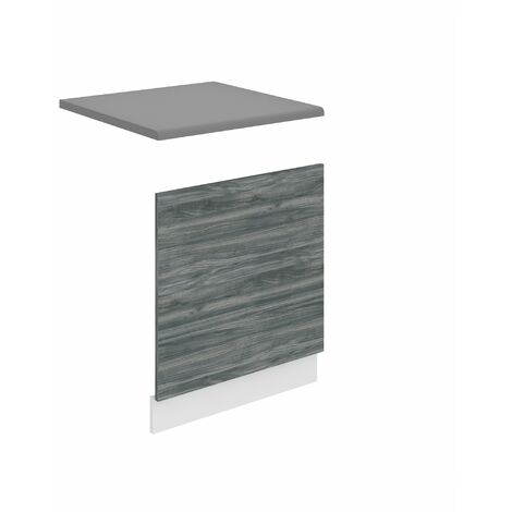 Belini Frontblende für Geschirrspüler PO. Frontblende Geschirrspüler 60 cm Breite. Frontplatte für Spülmaschine ohne Griff, Glamour Wood