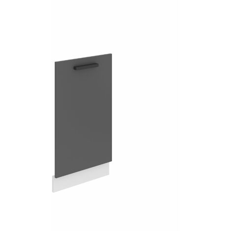 Belini Frontblende für Geschirrspüler PZ. Frontblende Geschirrspüler 45 cm Breite. Frontplatte für Spülmaschine mit Griff, Silber matt