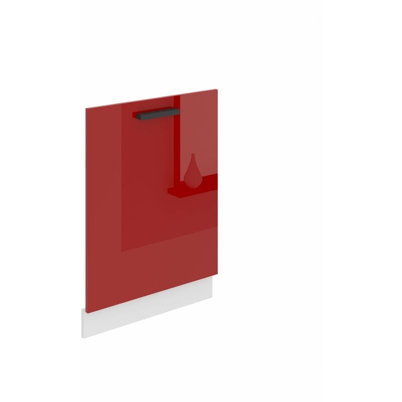 Belini - Habillage de Porte Lave Vaisselle Meuble Lave Vaiselle i Accessoire pour Lave-Vaisselle Cuisine 1,6 x 60 x 71,5 cm i Couleur: Rouge très