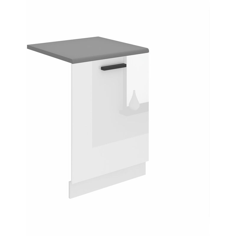 Belini - Habillage de Porte Lave Vaisselle Meuble Lave Vaiselle i Accessoire pour Lave-Vaisselle Cuisine 1,6 x 60 x 71,5 cm i Couleur: Blanc très