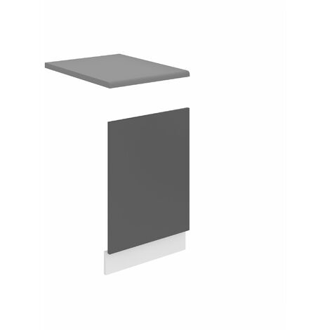 BELINI Habillage de Porte Lave Vaisselle PO45  Meuble Lave Vaisselle avec Plan de Travail I Accessoire pour Lave-Vaisselle Cuisine - Teille: 1,6 x 45 x 57 cm I Couleur: Argent Mat
