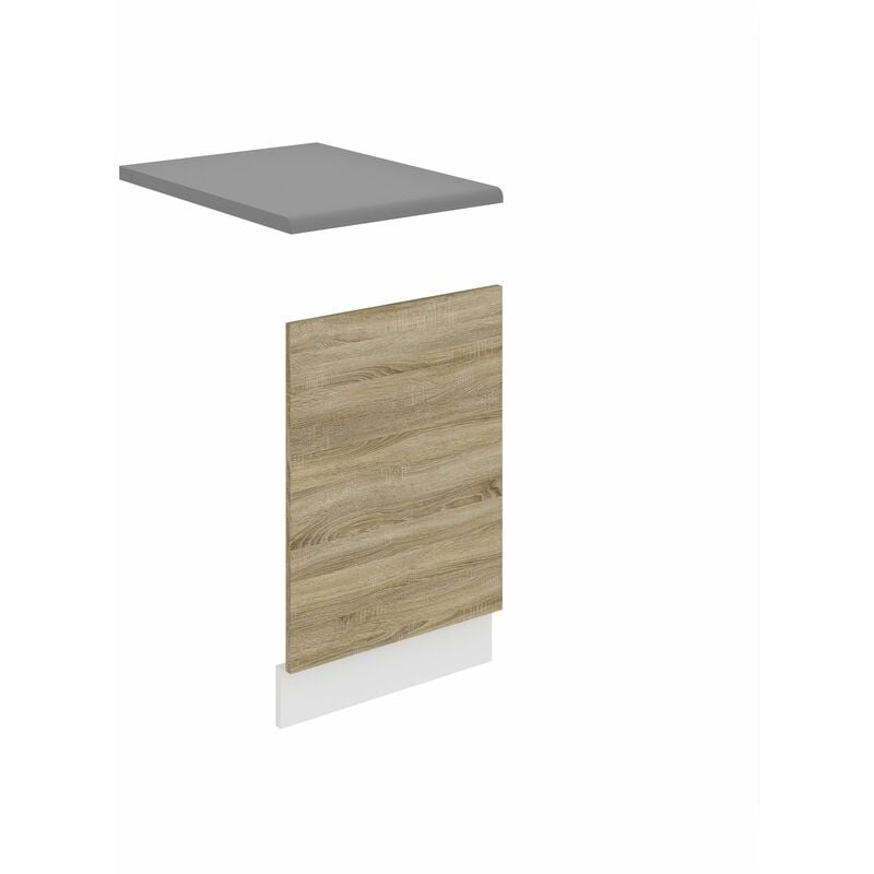 Habillage de Porte Lave Vaisselle PO45 Meuble Lave Vaisselle avec Plan de Travail i Accessoire pour Lave-Vaisselle Cuisine - Teille: 1,6 x 45 x 57 cm