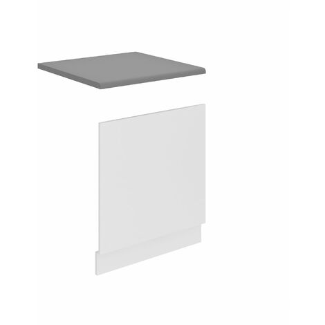 BELINI Habillage de Porte Lave Vaisselle PO60 Meuble Lave Vaisselle avec Plan de Travail I Accessoire pour Lave-Vaisselle Cuisine - Teille: 1,6 x 60 x 57 cm I Couleur: Blanc Mat