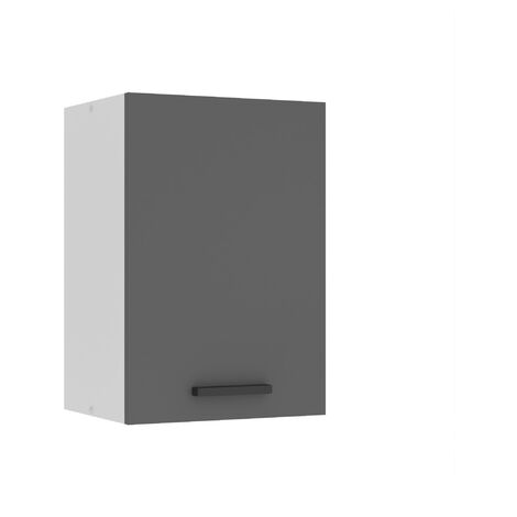 Belini Hängeschrank Küche, Küchenschränke SG. Breite 40 cm. Oberschrank mit 1 Tür, Küchenhängeschränke, Wandschrank Hängend, Silber matt