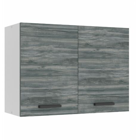 Belini Hängeschrank Küche, Küchenschränke SG. Breite 80 cm. Oberschrank mit 2 Türen, Küchenhängeschränke, Wandschrank Hängend, Glamour Wood