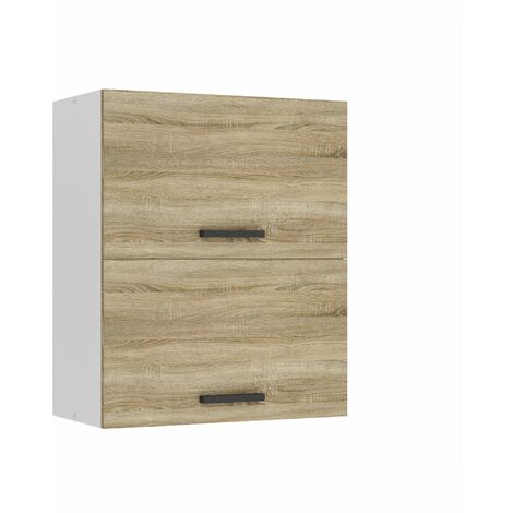 Belini Hängeschrank Küche, Küchenschränke SGP2. Breite 60 cm. Oberschrank mit 2 Türen, Küchenhängeschränke, Wandschrank Hängend, Sonoma-Eiche
