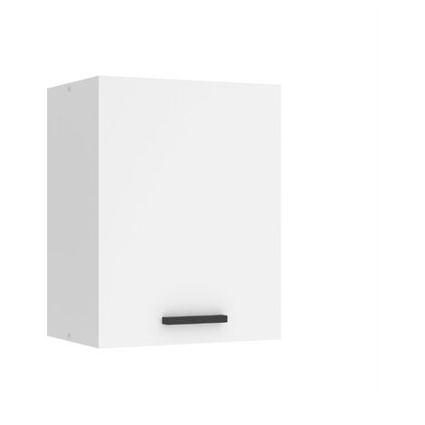 BELINI Meuble Haut Cuisine SG45 I Meubles de Cuisine - Mural, Rangements, 1 Porte I Taille: 29,6 x 45 x 58 cm I Armoire Murale avec Poignée en Métal I Couleur: Blanc Mat