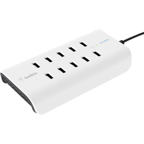 Belkin 10-Port USB-Ladestation 120W 2.4A pro Port Weiß