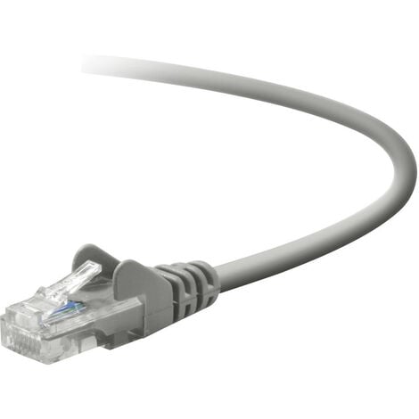 Belkin A3L791R15M-S RJ45 Netzwerkkabel, Patchkabel CAT 5e U/UTP 15.00 m Grau mit Rastnasenschutz 1 S