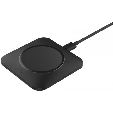 belkin Belkin BoostCharge Pro Chargeur à Induction avec alignement Facile (Recharge Rapide de 15 W, pour iPhone, Samsung Galaxy, Airpods Pro, et Tout Appareil Compatible MagSage, Noir) (WIA007VFBK)