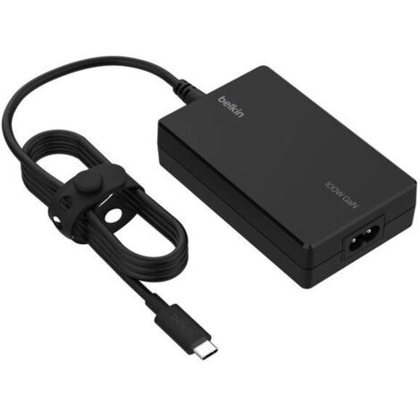 belkin Belkin Connect Adaptateur Secteur GaN USB-C Core, Power Delivery 100W, Recharge Rapide, compatibilité USB-C, 2 Cordons d'alimentation (EU et UK), Chargeur pour Ordinateur, MacBook, PC, Chromebo