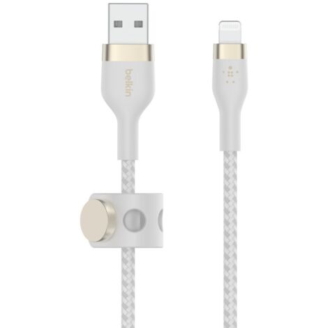 belkin Belkin Pro Flex Lightning/ USB-A Kabel mfi zertifiziert 3m weiß CAA010BT3MWH (CAA010BT3MWH)